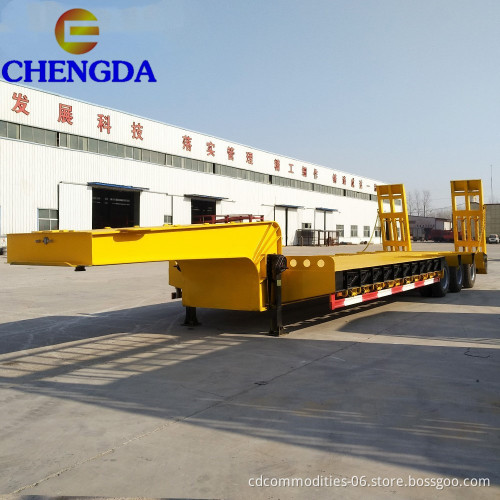 Lowbed Flatbed Trailer Flatbed Truck Trailer For Sale